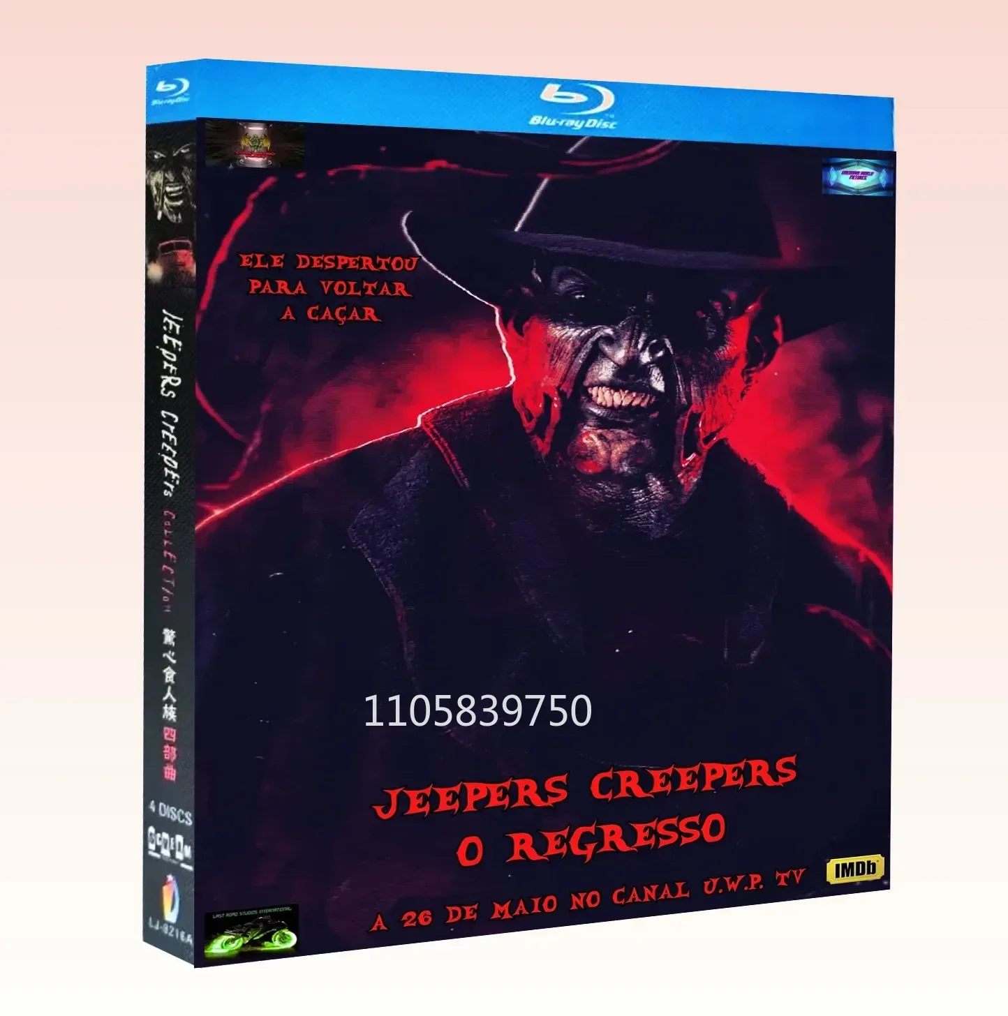 Jeepers Creepers 1-4 (2001-2022) 4-Disc New Box Set English Audio Blu-ray disc High Definition BD