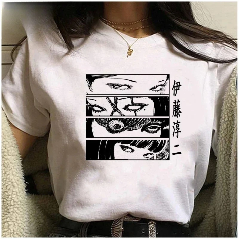 

Japanese Horror Anime Girl Game Men's T-shirt Oversize T-shirt Casual Cotton Daily Four Season T-shirt Breathable Top