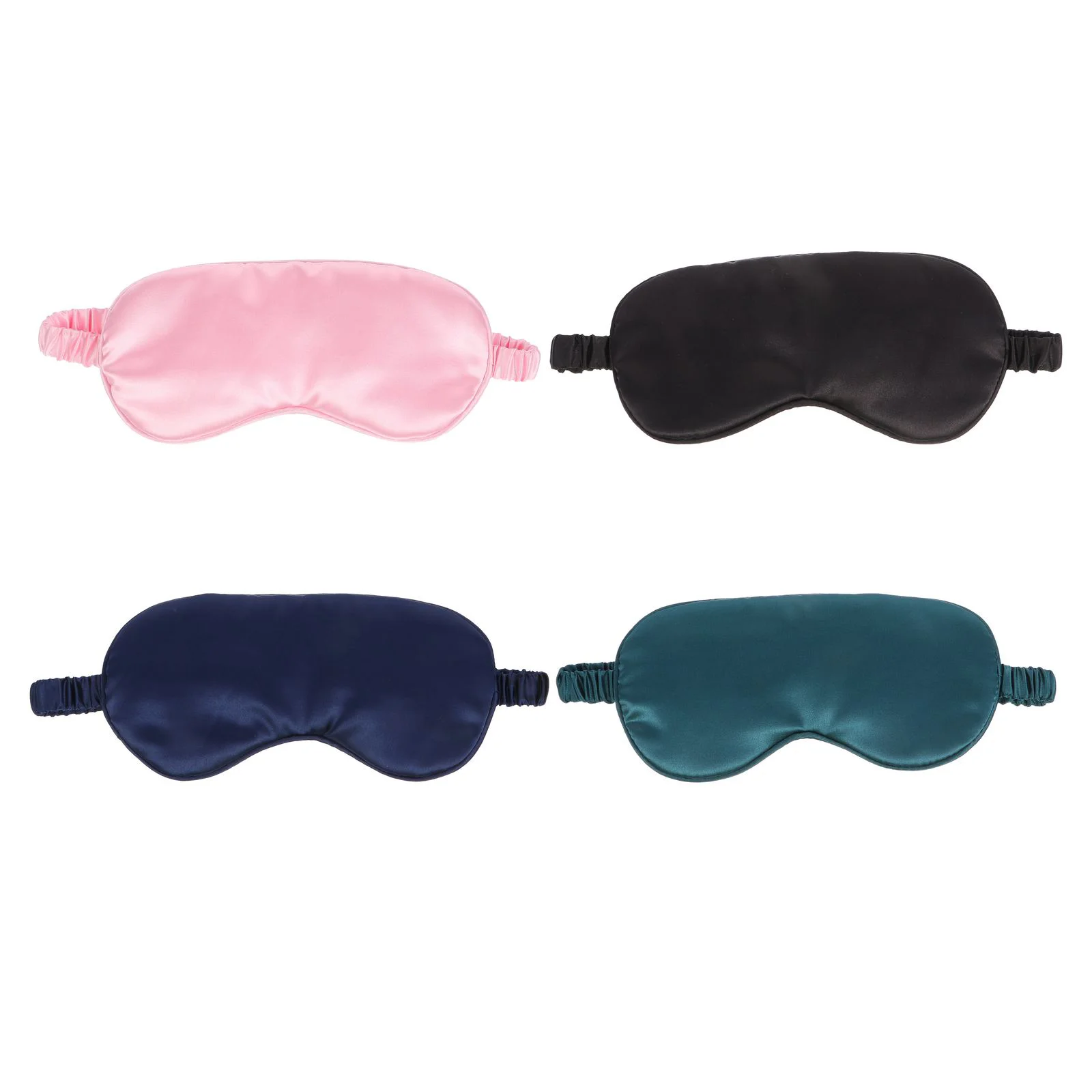 

4 Pcs Blackout Sleep Mask Silk Eye Cover Sleeping Eyeshade Elasticity Blindfold