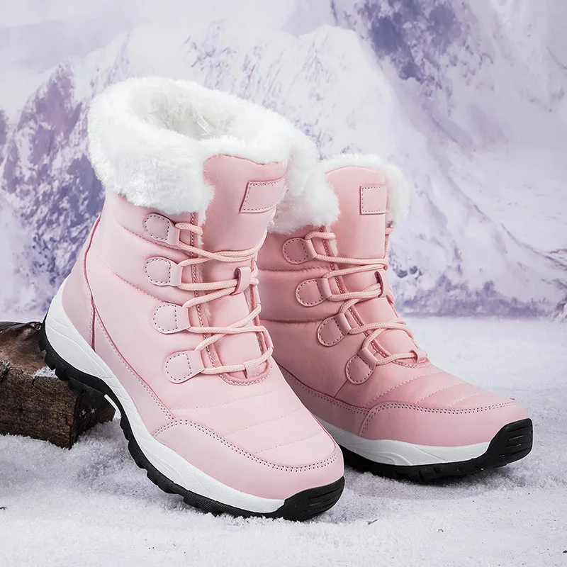 

Winter Velvet Thickened Warm and Wear-resistant Women's Boots Outdoor Women's Hiking Shoes Snow Boots