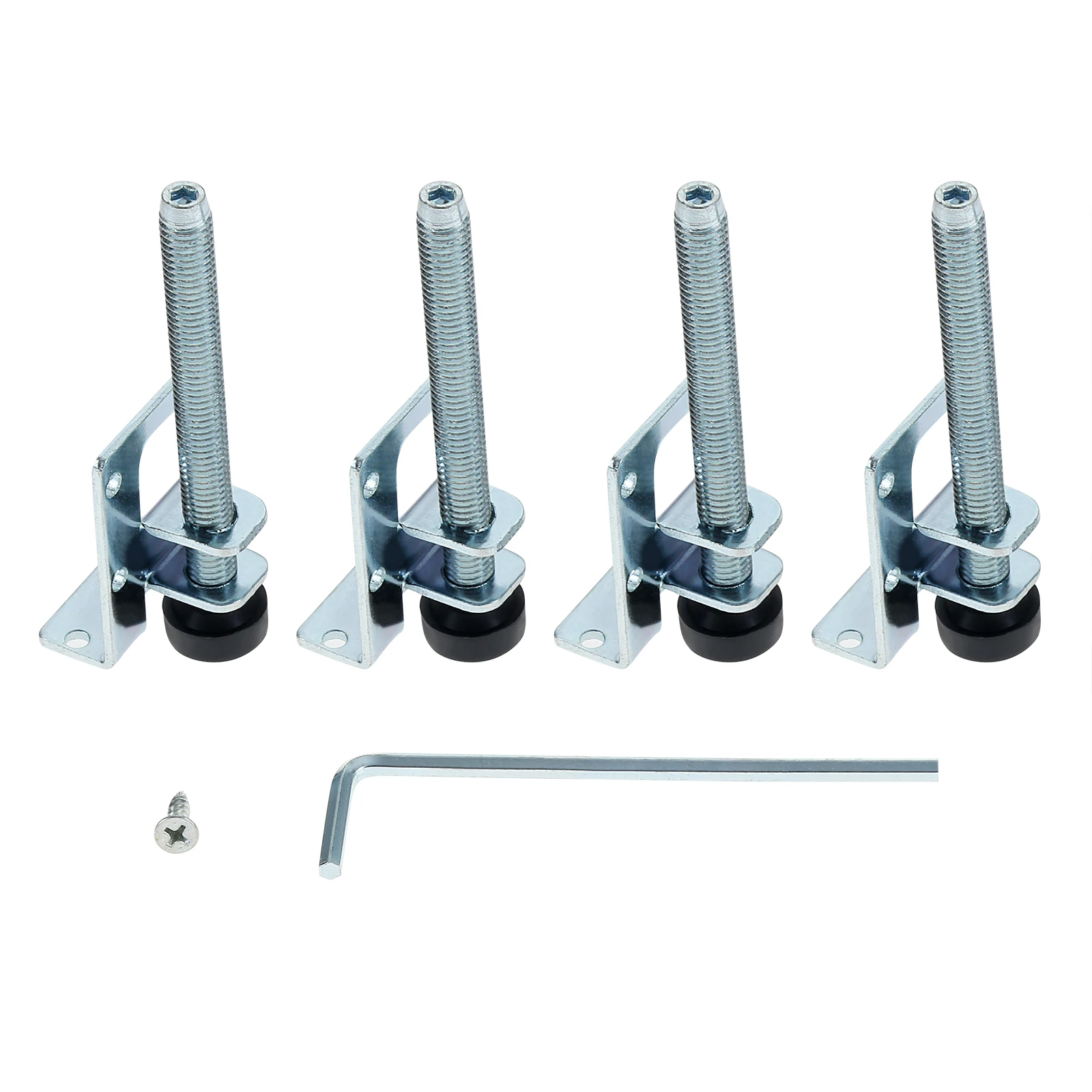 

4pcs Furniture Leveling Feet with Brackets L-shaped Adjustable Cabinet Leg Levelers Stainless Steel M10 4cm Shelves Wardrobe