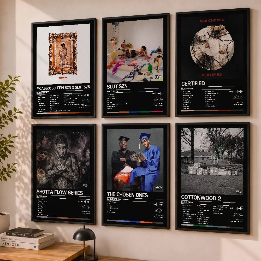 NLE C-Choppa Poster Album Art Cover Songs Rap Pop Singer Band Wall Waterproof Paper Sticker For Living Room Home Decor