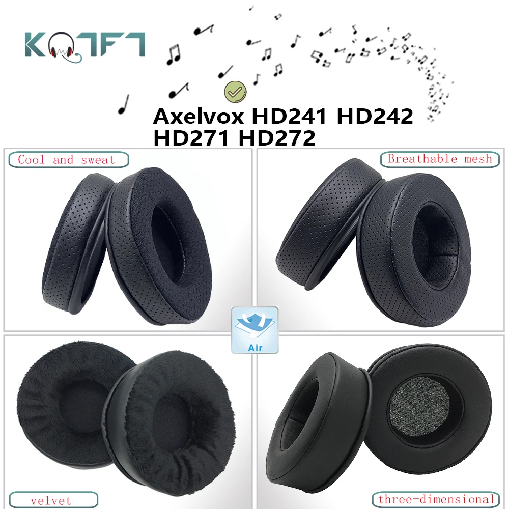 KQTFT Velvet Replacement EarPads for Axelvox HD241 HD242 HD271 HD272 Headphones Ear Pads Parts Earmuff Cover Cushion Cups