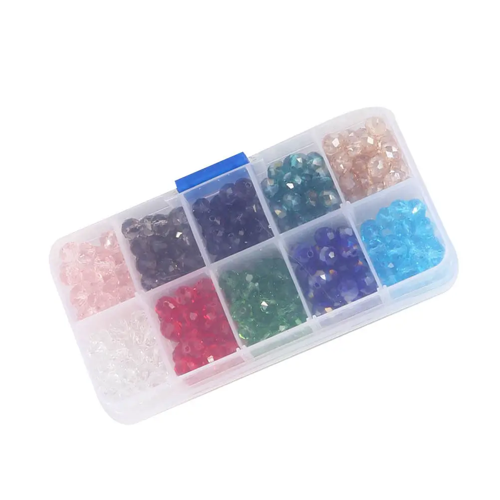 

1Pack 8mm Glass Beads Colorful Bicone Crystal Spacer Beads for DIY Cross Stitch Bracelet Necklace Jewelry Making Accessories