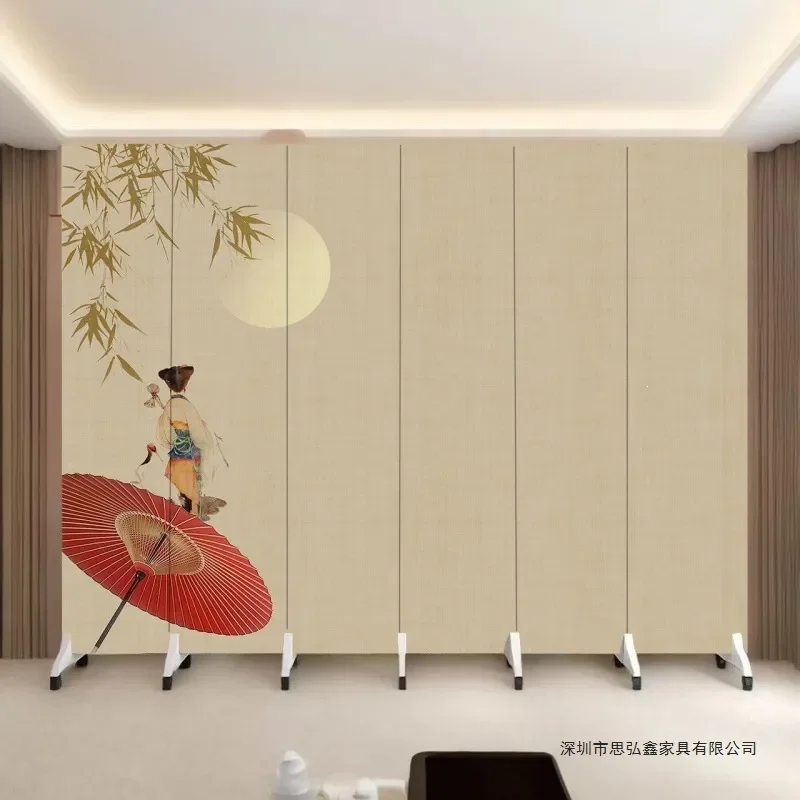 New Chinese Style Folding Screen Partition for Living Room and Hotel Entrance High End Light Luxury Home Decor Room Divider