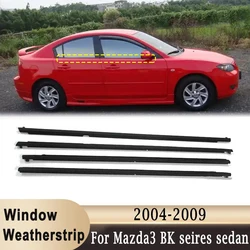 For Mazda 3 BK seires sedan 2004-2009 Window Weatherstrips Outer Window Glass Sealing Belts Trim Waterproof Weather Stripers