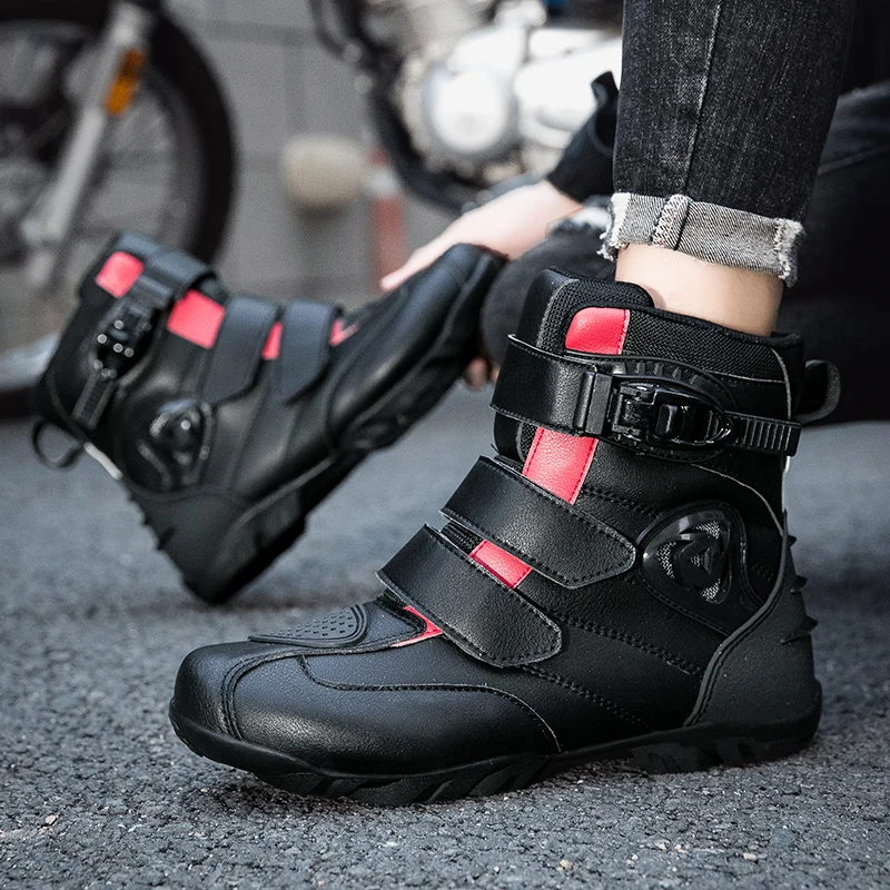 

Motorcycle protective boots four seasons men's mesh high top ashionable breathable riding boots anti slip off-road cycling boots