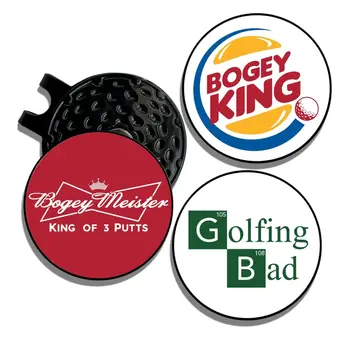 3-Pack Premium Golf Ball Markers with Magnetic Hat Clip – Funny Golf Marker Set for Men & Women 1