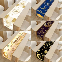 Ramadan Decoration Table Runner EID Mubarak Tablecloth Ramadan Kareem Islamic Muslim Party Decor For Home Eid Al Adha Gifts 2024