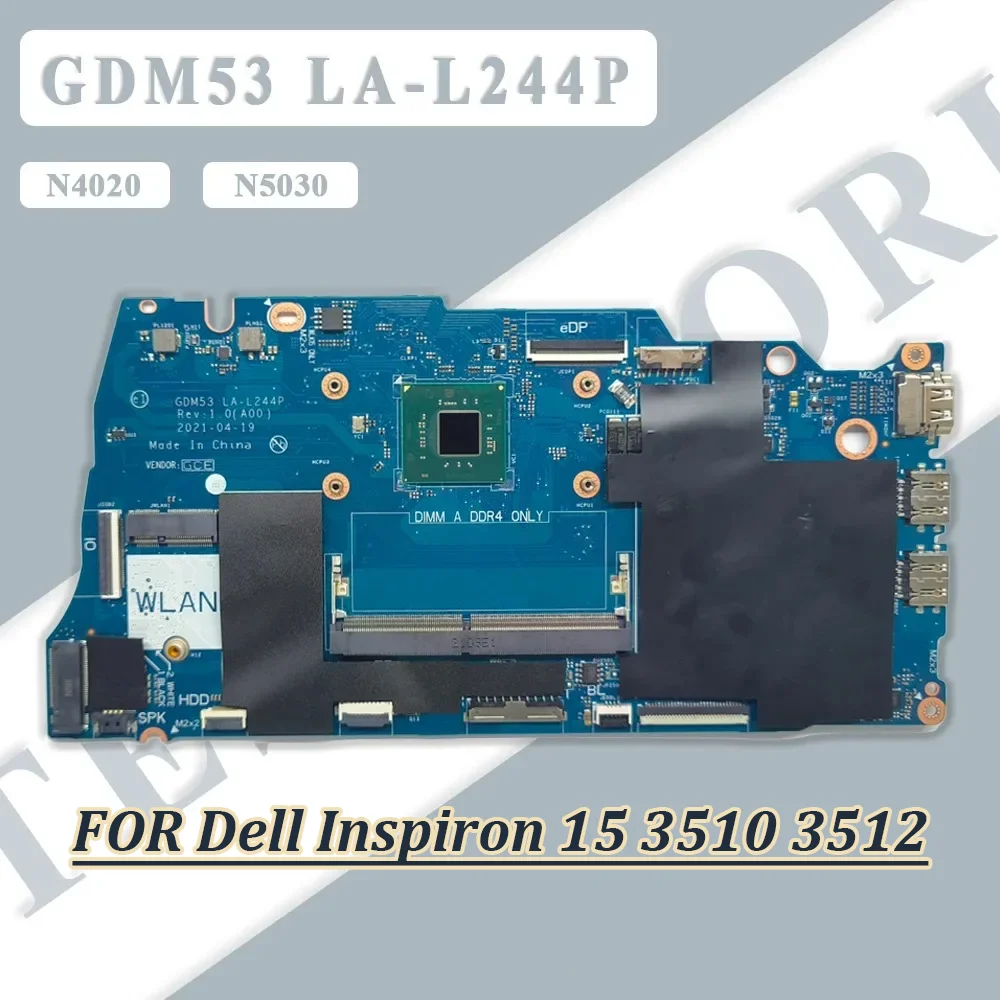 

03Y43R 0CJKHR для ноутбука Dell Inspiron 15 3510, материнская плата, встроенный процессор N5030 N4020 LA-L244P