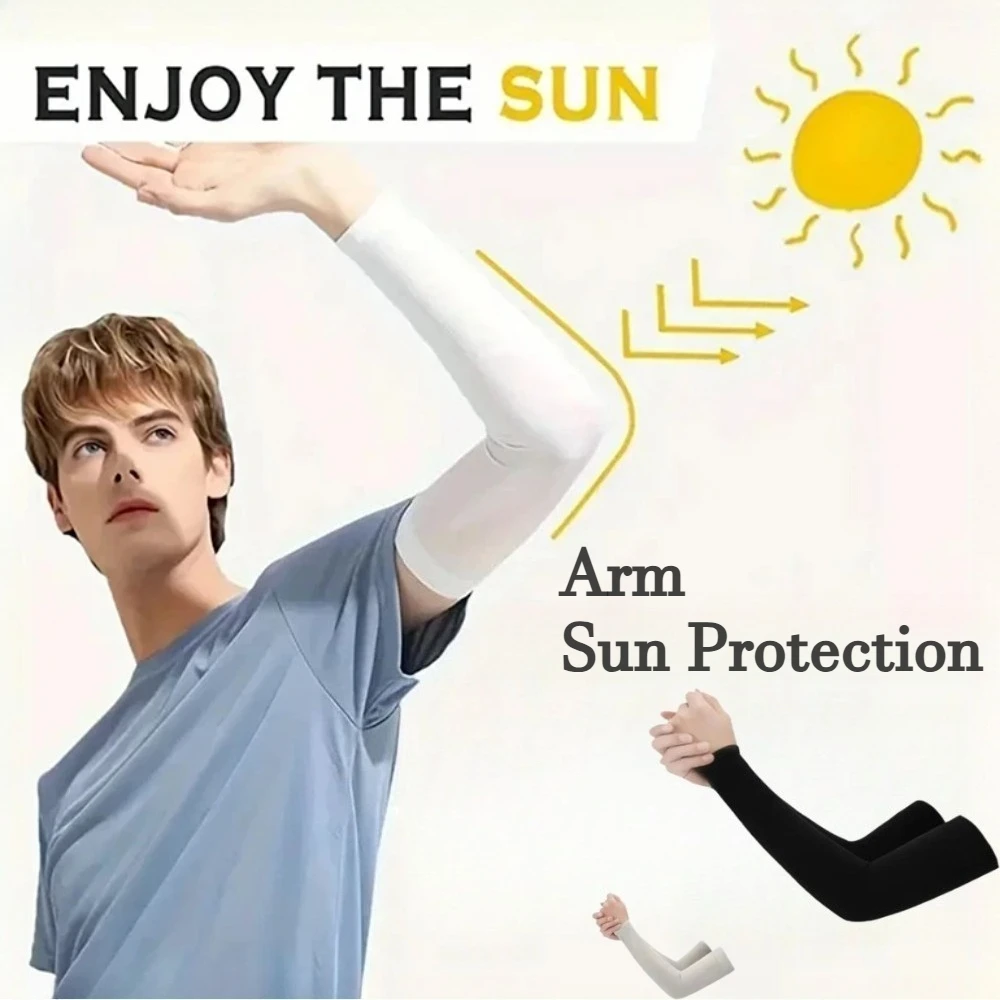 

Летние рукава унисекс из ледяного шелка, защита от солнца для езды на велосипеде, дышащая защита для занятий спортом на открытом воздухе