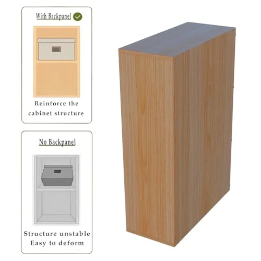 6-Cube Oak Bookshelf for Home Office