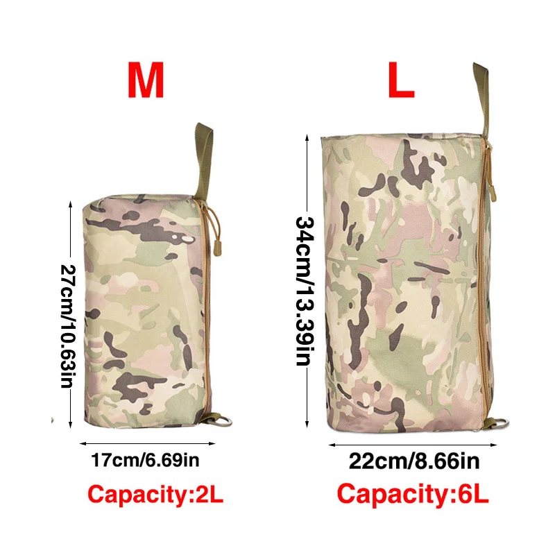 Bolsa de cosméticos táctica de camuflaje al aire libre, bolsa de lavado de artículos de tocador Oxford 600D, bolsa de almacenamiento de maquillaje