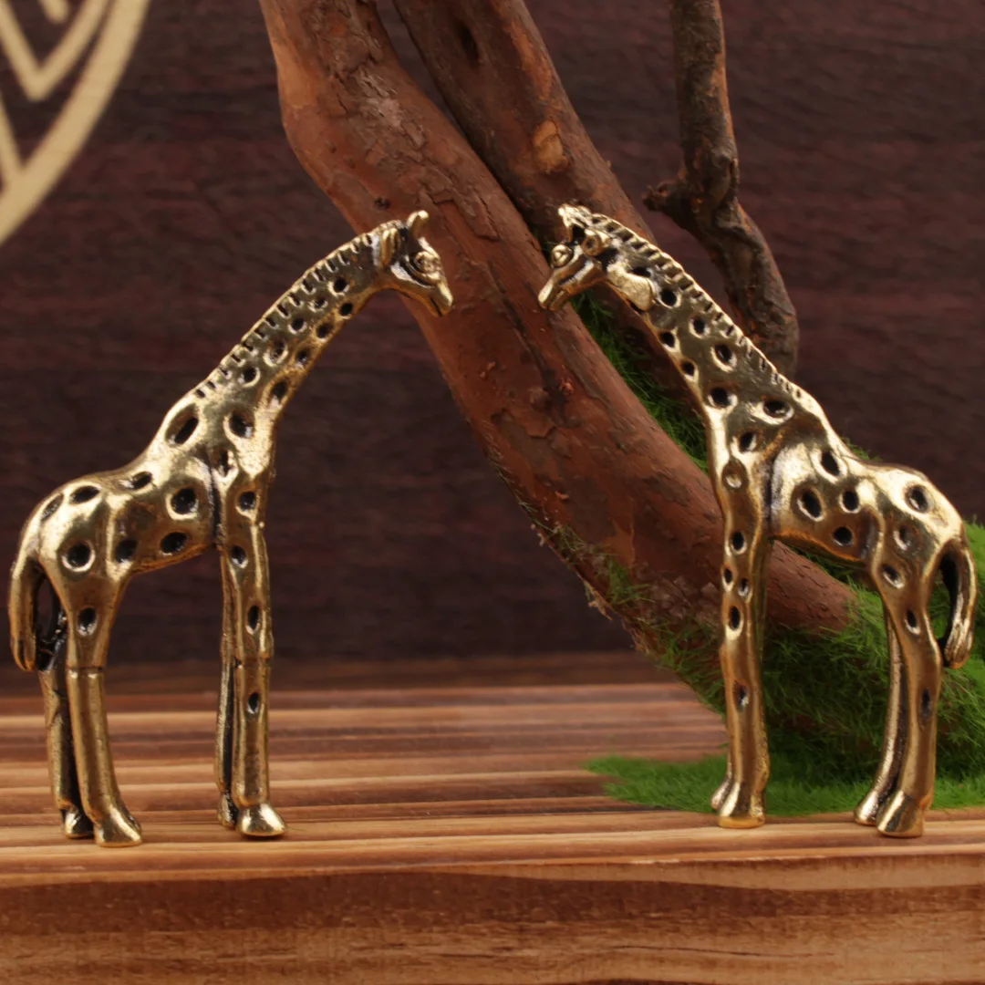 1/2Pcs African giraffe ornament high-end merchandise market small crafts brass