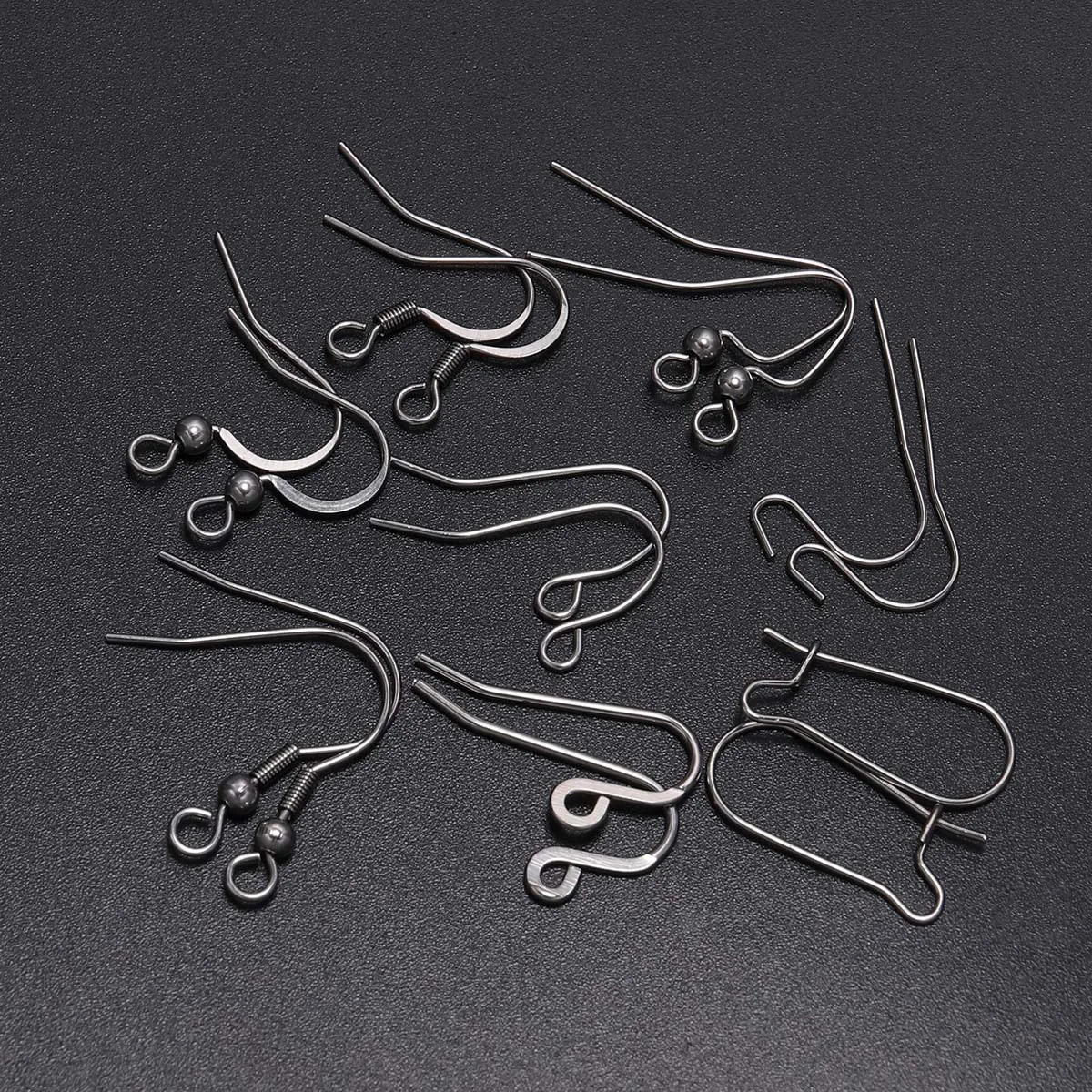 50Pcs Stainless Steel Original Color Ear Hook Question Mark Hook Jewelry Hook Earring Hook DIY Jewelry Accessories Wholesale