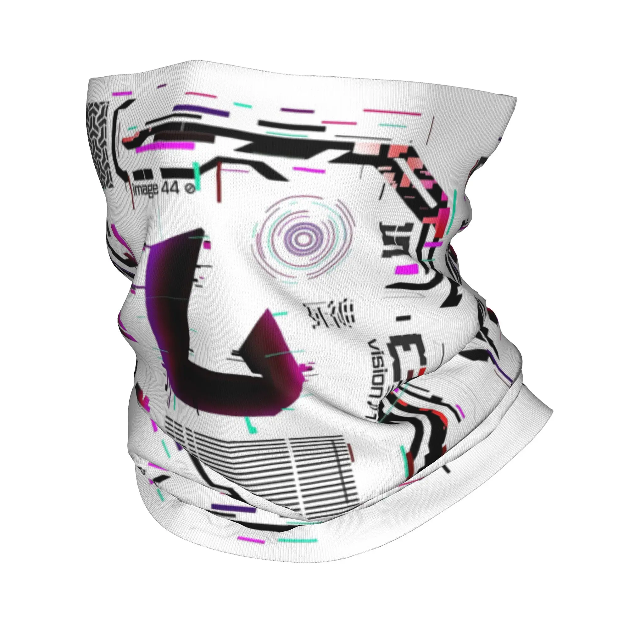 Custom Cyberpunk Techwear  Bandana Neck Gaiter Windproof Face Scarf Cover Women Men Glitch Circuit Board Headband Tube Balaclava