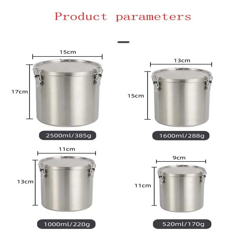 Stainless Steel Storage Tank Tea Sealed Tank Kitchen Storage Tank Grain Storage Box Can