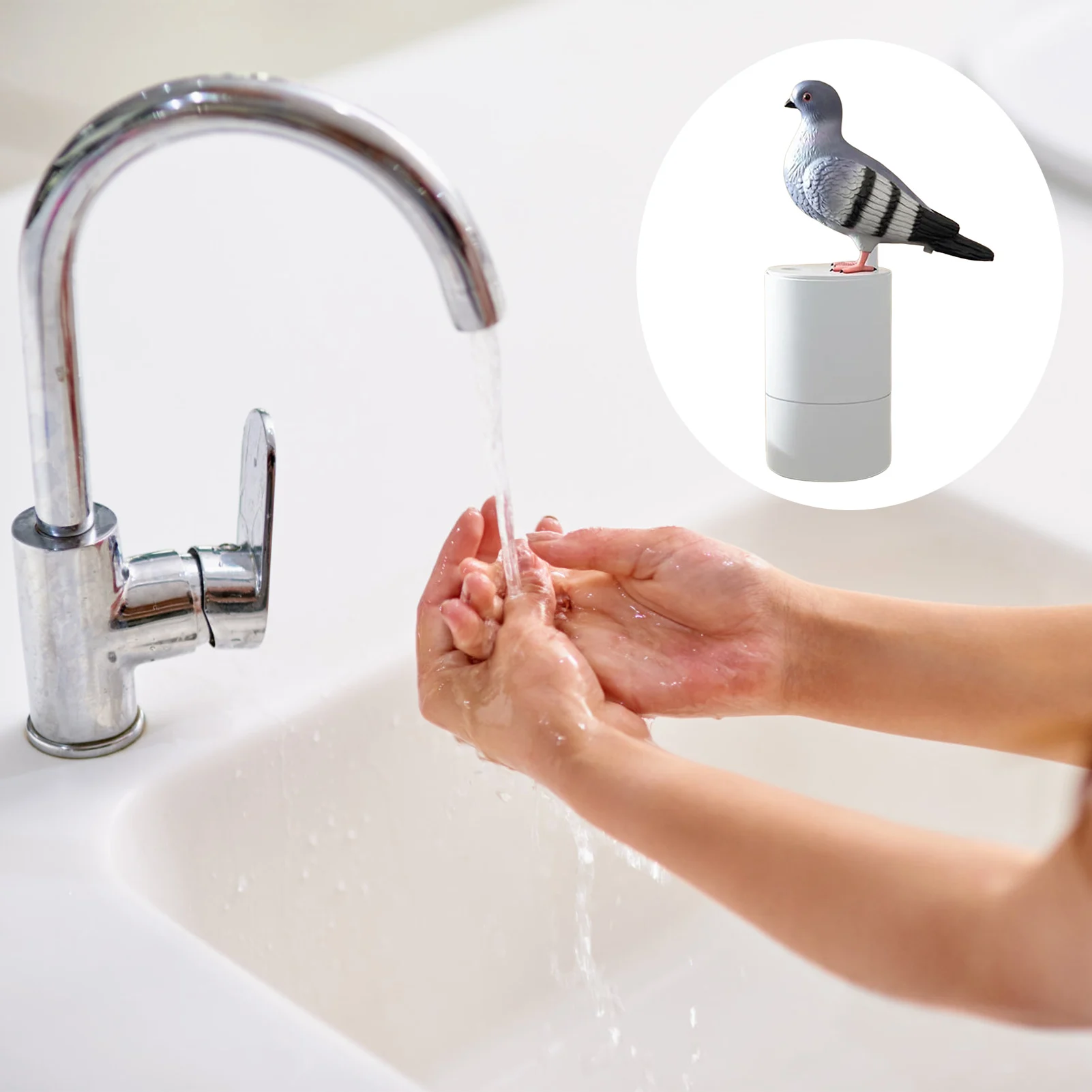 

Pigeo Automatic Inductive Foam Soap Dispenser Refillable Noncontact Automatic Dispensers for Gel Liquid Hand Sanitizer