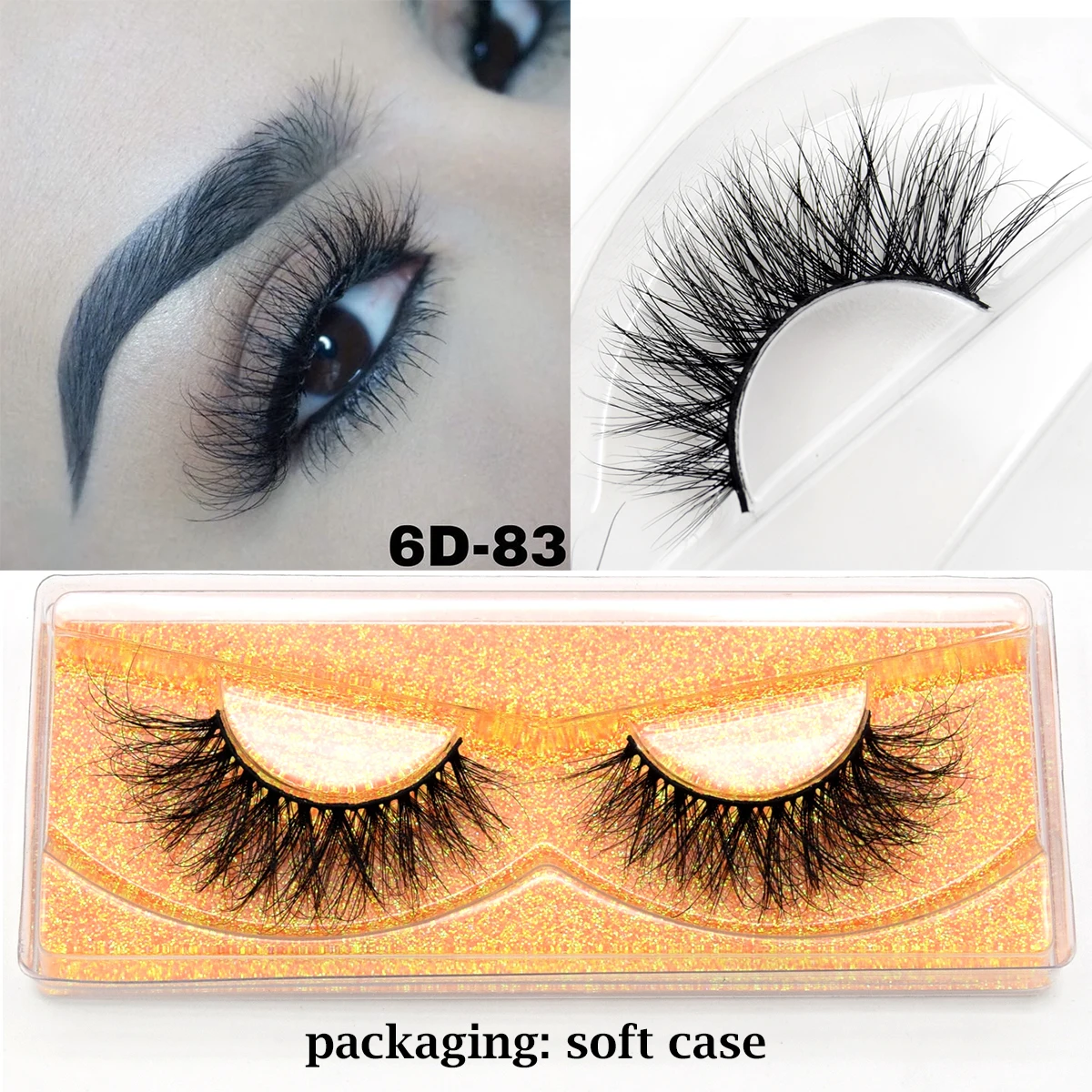 2 Pairs Lashes Visofree Eyelashes 3D Natural False Lashes Fluffy Soft Cross Manga Lashes Wispy Natural Eyelash Extension Makeup