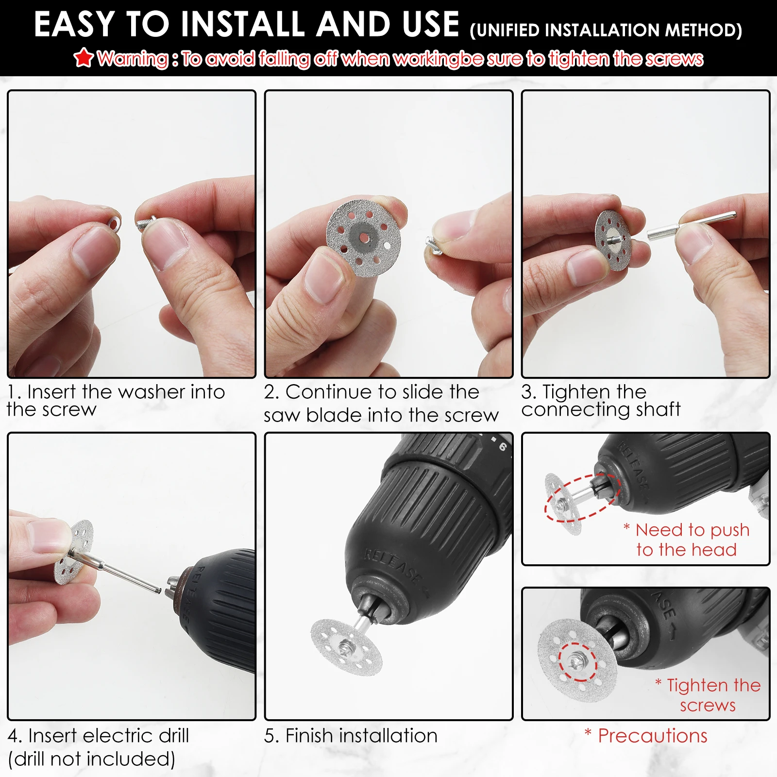 82/41PCS Mini Diamond Cutting Disc Multipurpose Diamond Saw Blade for Dremel Rotary Tools for Stone Glass Metal Cutting