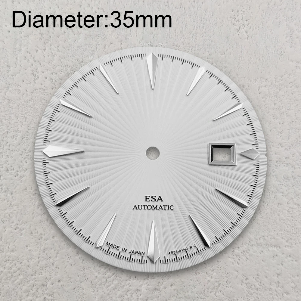 35mm S Logo Cocktail Dial Fit NH35/NH36 Movement High-Quality Vertical Grain Dial Watch Modification Accessories