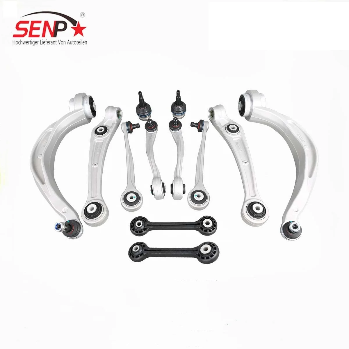 Genuine Suspension Kit 8K0407888 12PCS Front & Rear Lower & Upper Control Arm Set with Ball Joint for A4/S4 2009-