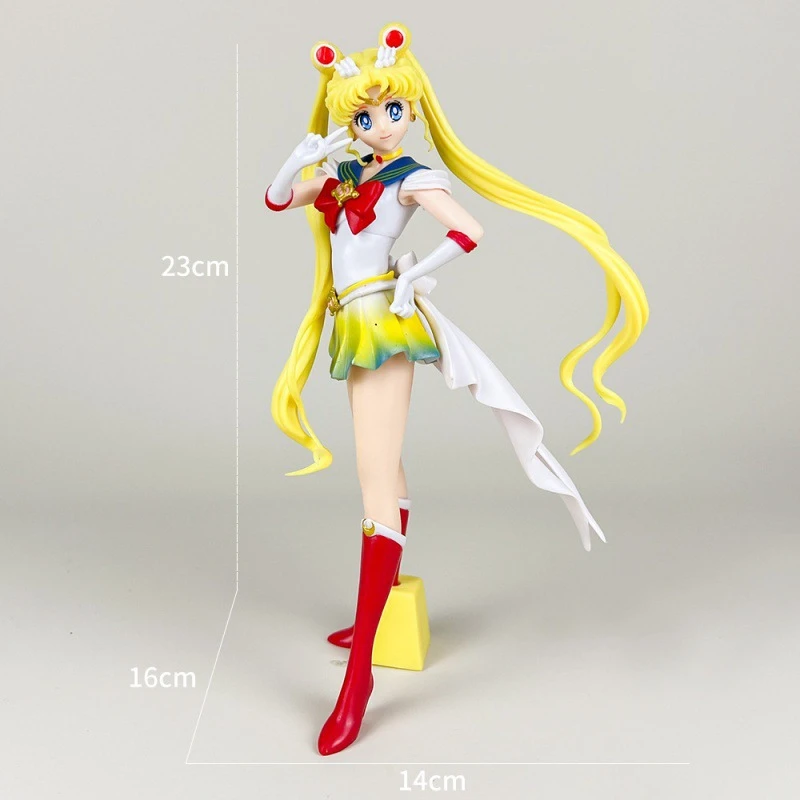 Anime Figuren Kriegerin Mond Hase Puppe Charme Engel Seemann Hase Kawaii PVC Action Modell Kuchen Dekoration Geschenk für Mädchen