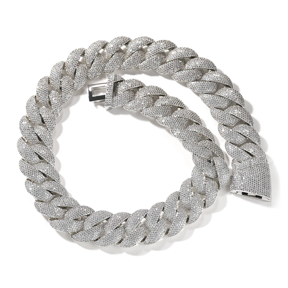 Uwin 24Mm Zware Miami Cubaanse Schakel Kettingen Voor Mannen Iced Out Cz Stenen Bling Armbanden Hiphop Sieraden Voor Cadeau