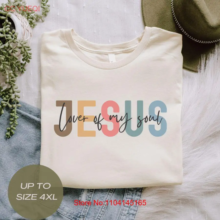 

Футболка с изображением Иисуса, христианская одежда на основе веры для крещения, любовника леди, религиозный наряд, исследование Библии с длинными или короткими рукавами