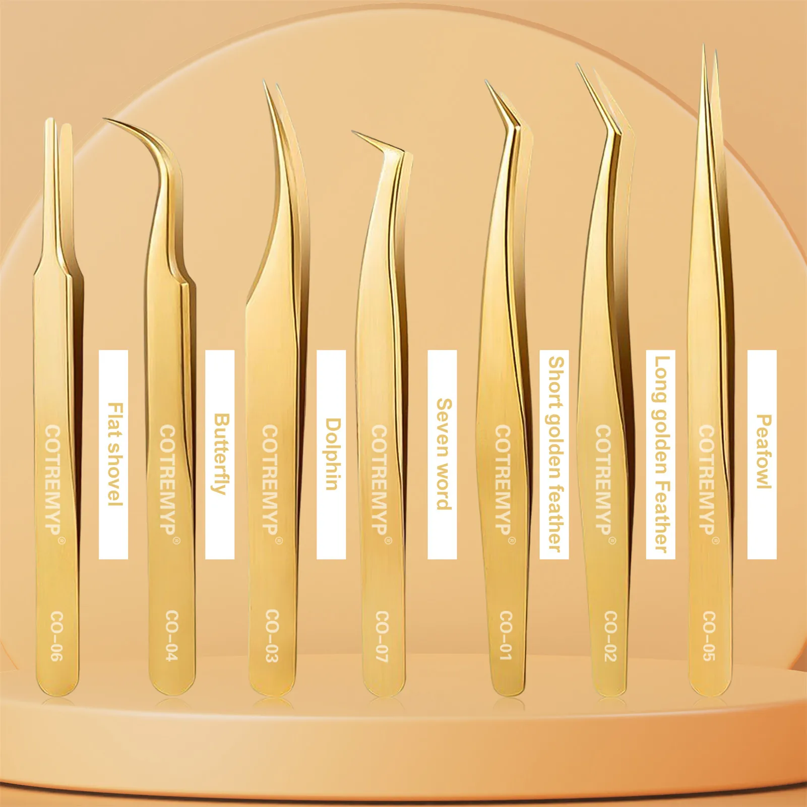 Eyelash Tweezers False Eye Lashes Extensions Tools High Precision Makeup Cosmetic Tool