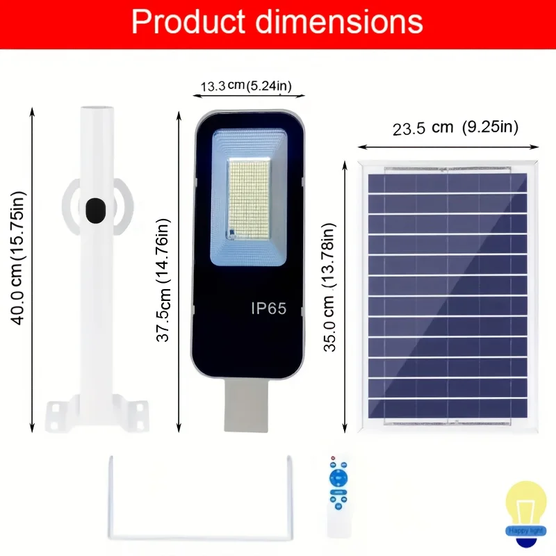 Luz Solar potente de 200W, farola Solar para exteriores, 6000mah, impermeable, automática, de atardecer al amanecer, farola para garaje y jardín