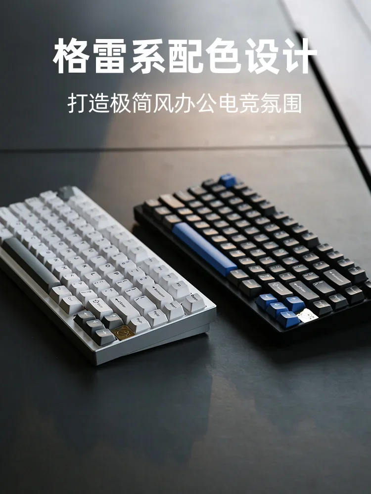 Keynouo AL75 keyboard mekanis nirkabel Bluetooth Aluminium keyboard 3 mode Hot Swap Gasket kustom Rgb Keyboard Gaming