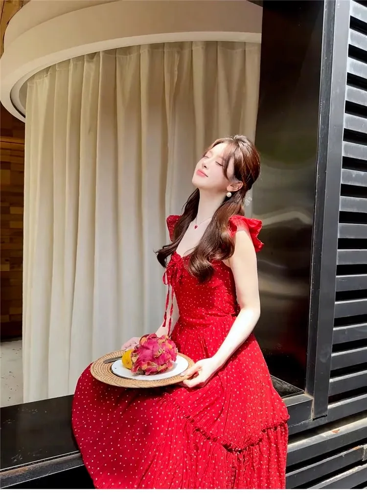 Vestidos Sin Mangas Vestido De Mujer Cumpleaños Mujer Verano Satén Con Cuello En V Correa De Espagueti Una Línea Ajustable Vacaciones Resort Vacaciones Y2K