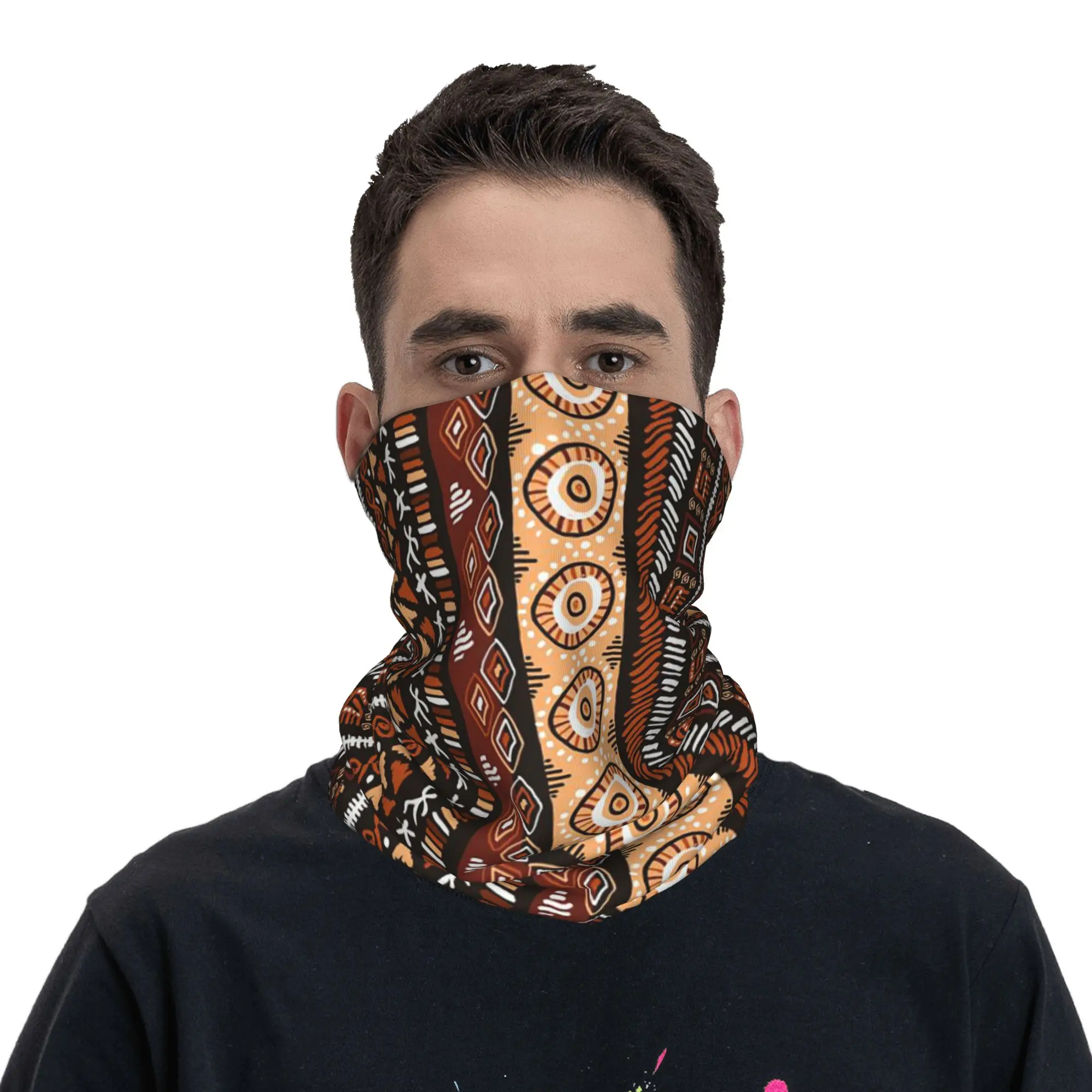 African Art Bandana Neck Cover Printed Magic Scarf Headband Running Unisex Adult Breathable
