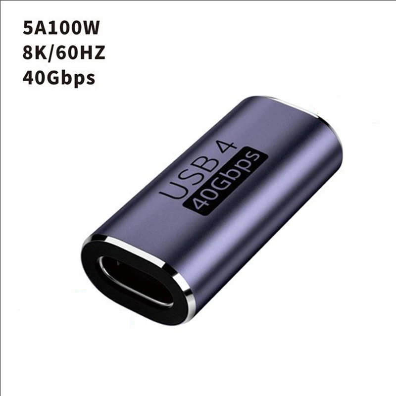 1 قطعة نوع C ذكر إلى نوع C أنثى 40Gbps محول البيانات السريع محول شحن محولات موصل