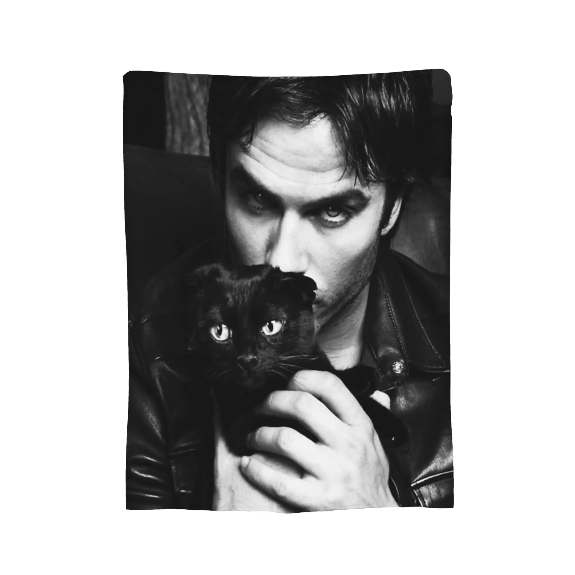 Ian Somerhalder Blanket Coral Fleece Plush  Winter Damon Salvatore Vampire Throw Blanket for Bed Car Quilt