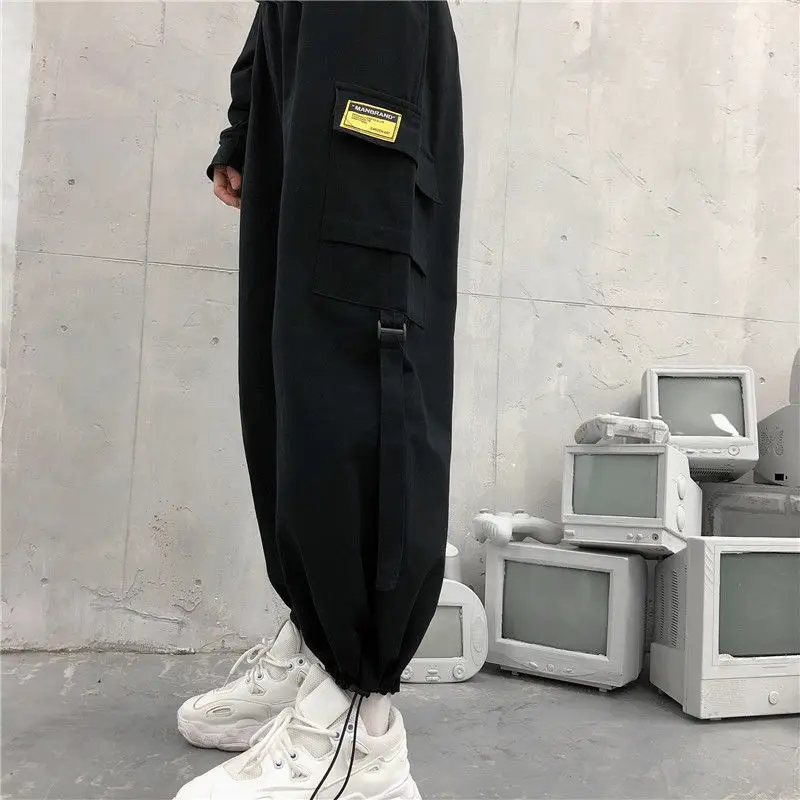 

Baggy Cargo Pants High Waist Wide Leg Trousers Women Korean Fashion Sweatpants Y2k Streetwear 90s Casual Black