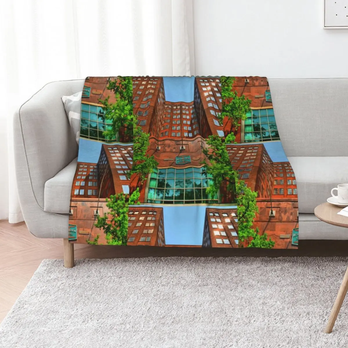 Bethlehem Steel Headquarters Throw Blanket Moving Stuffeds Blankets Sofas Of Decoration Cute Kid'S Sofas Blankets