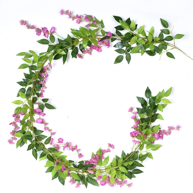 Künstliche Efeu-Pflanze Blumengirlande Raumdekoration Tisch Garten Festival Deko Hochzeitskranz Bogen Wand Innen- und Außenbereich Hof Geschenk – Detail 5