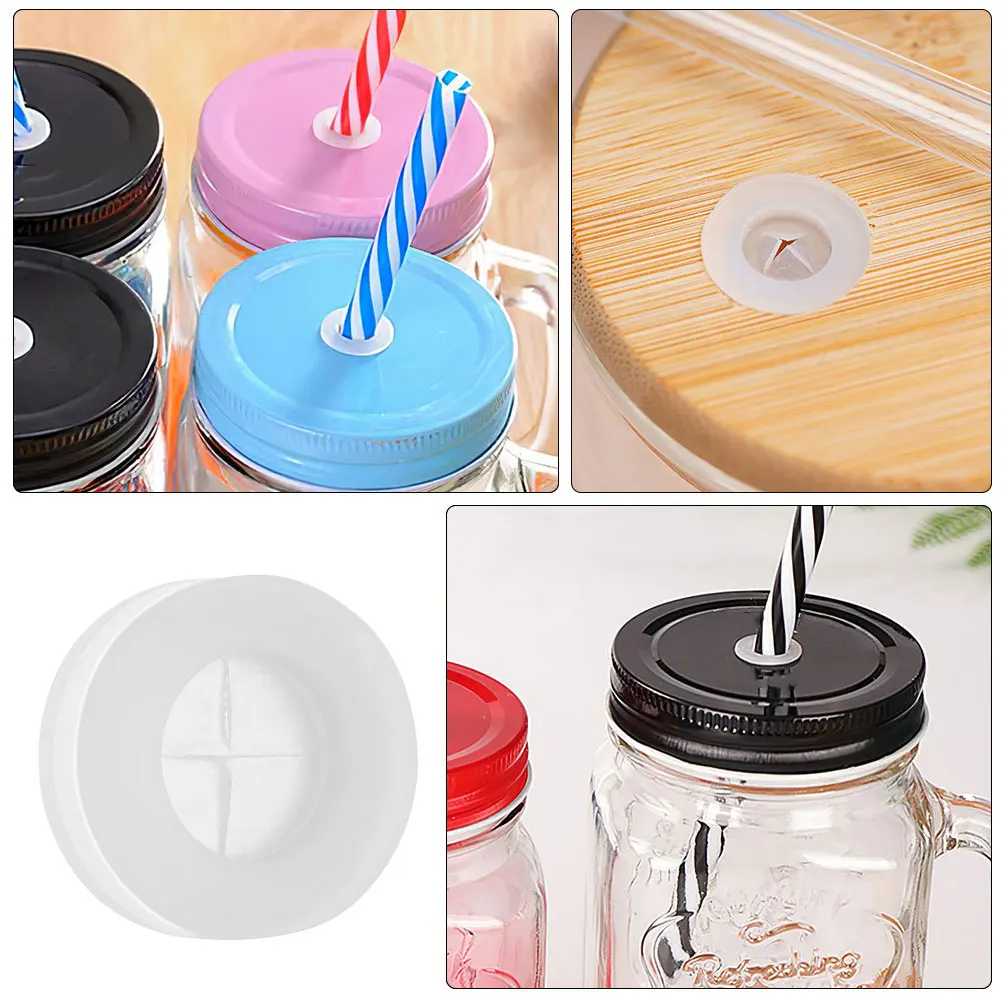 

12Pcs Silicone Straw Hole Plugs for Jars Lids Compact Easy Insertion Removal Silicone Straw Hole Plugs Jar Cover Plug