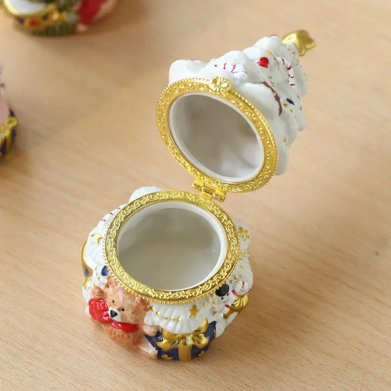 

Creative Jewelry Box Ceramics Jewellery Storage Boxes Ring Earrings Accessory Organizer Christmas Gifts Children's Birthday Bags
