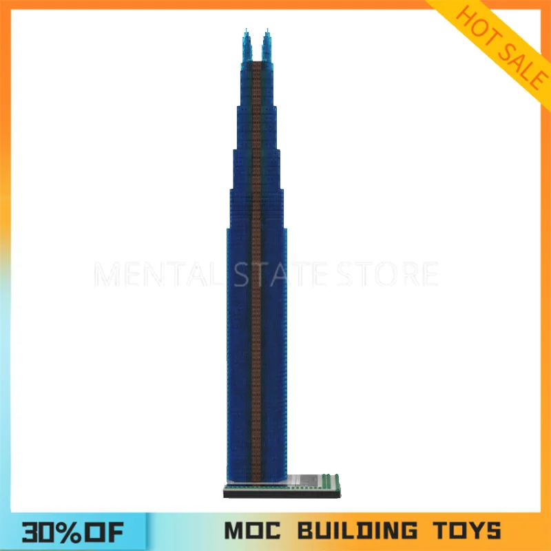 13954PCS Customized MOC Lotte World Tower Building Blocks Technology Bricks DIY Creative Assembly Education Toys Holiday Gifts