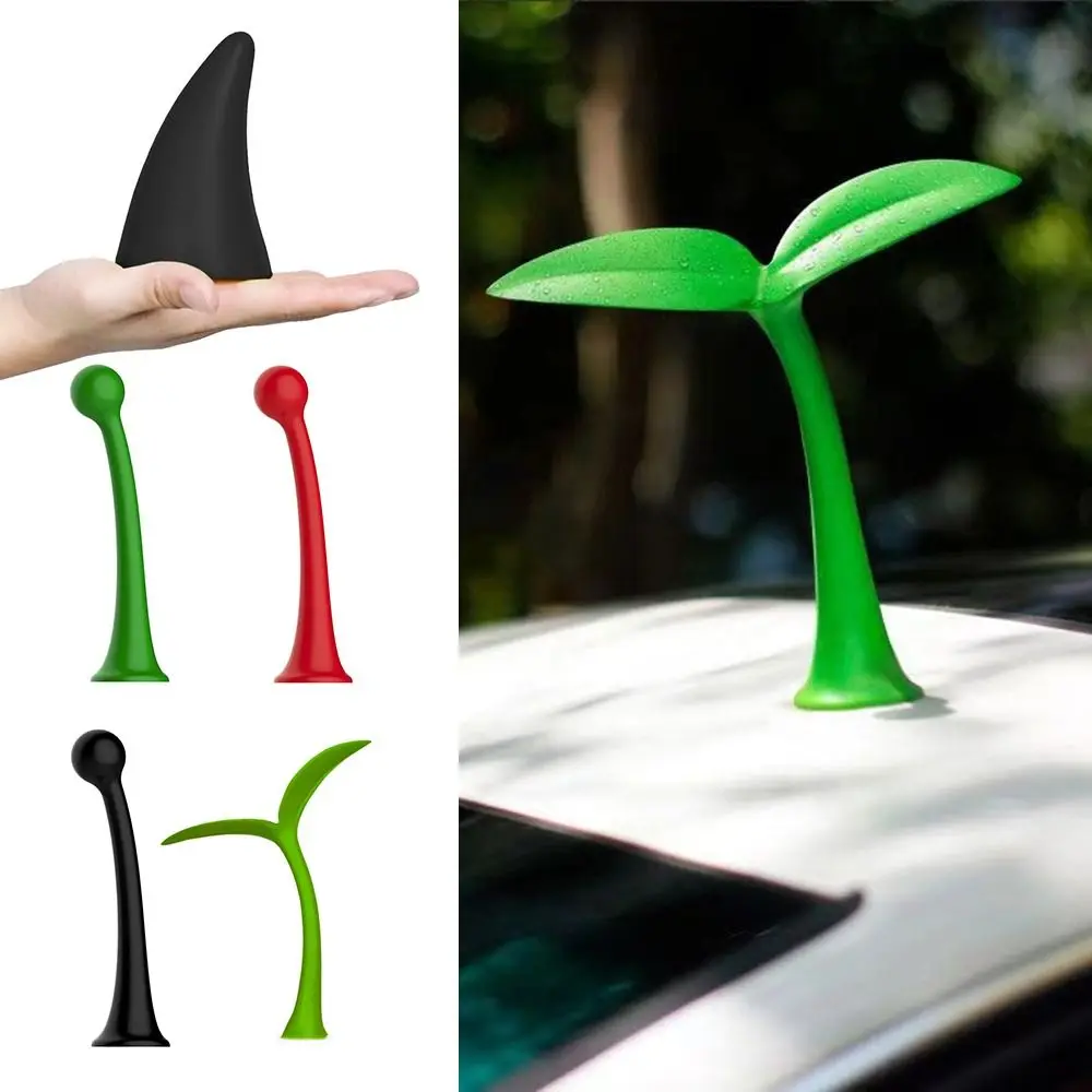 Adorno de techo de coche, pegatinas estéreo 3D, brotes de soja, decoración Exterior, capó de parachoques de techo
