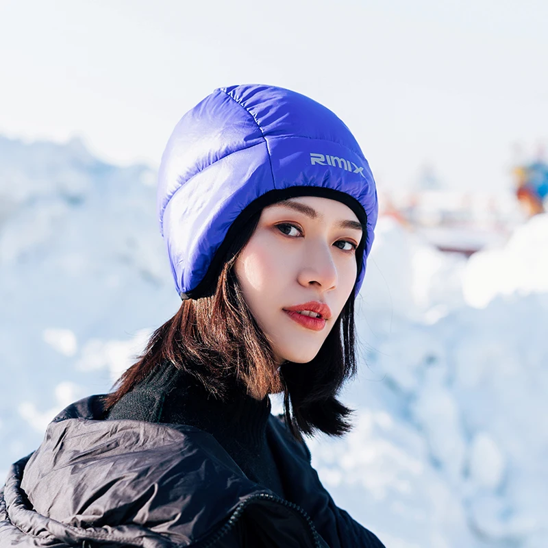 

RIMIX Outdoor Ear-Protecting Du down Cap Lightweight Portable Warm Waterproof Cycling Hat for Hiking Beach Travel Fiing