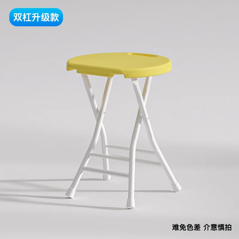 E66 folding stool outdoor portable simple thick round stool living room stool