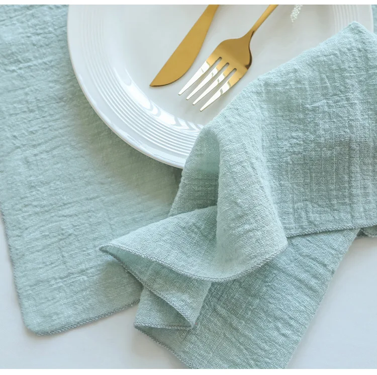 4/6/8/10/12 Pcs Serving Table Napkin Cloth Dinner Plates Handkerchief Towel Hotel Wedding Cocktail Party Events Decoration