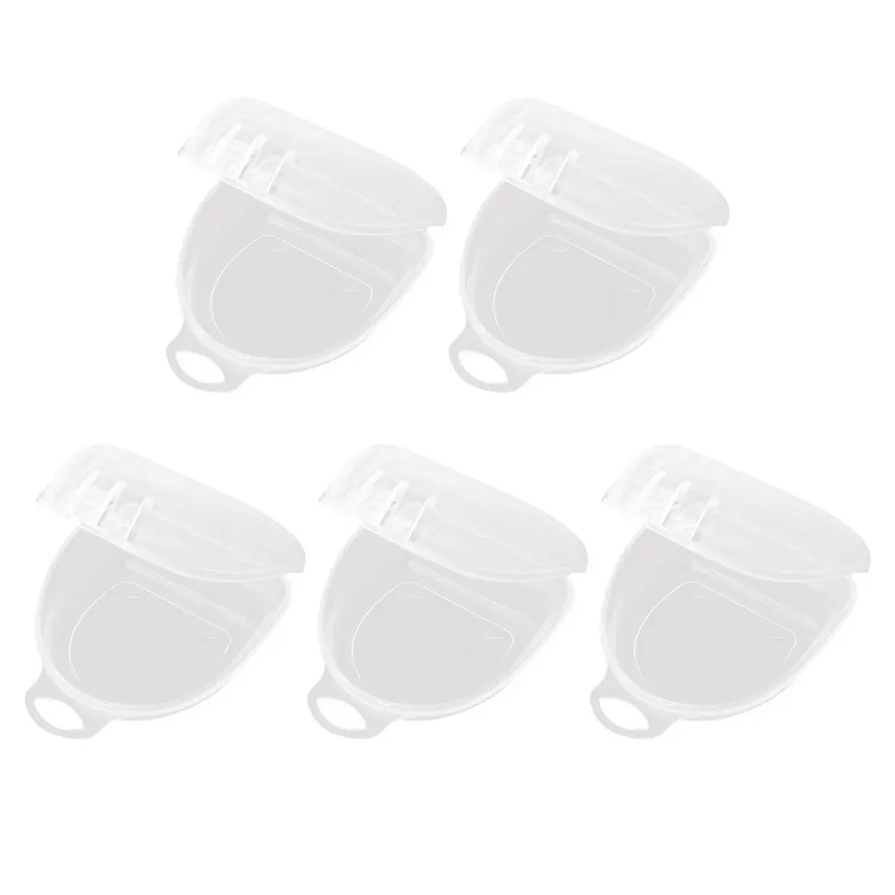 

5Pcs Mouthguard Boxes Scratch Resistant Denture Storage Containers Simple Elegant Tooth Socket Cases for Orthodontics on-The-Go