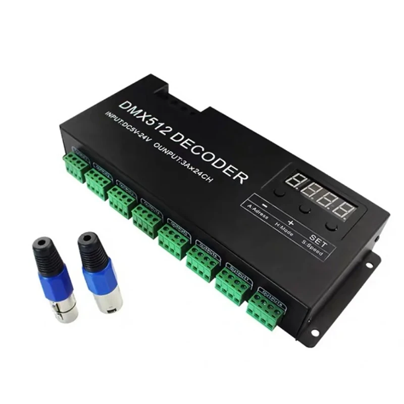 Imagem -06 - Decodificador Digital para Faixa Led Controlador Dmx 512 24ch Rgb Rgbw Dmx512