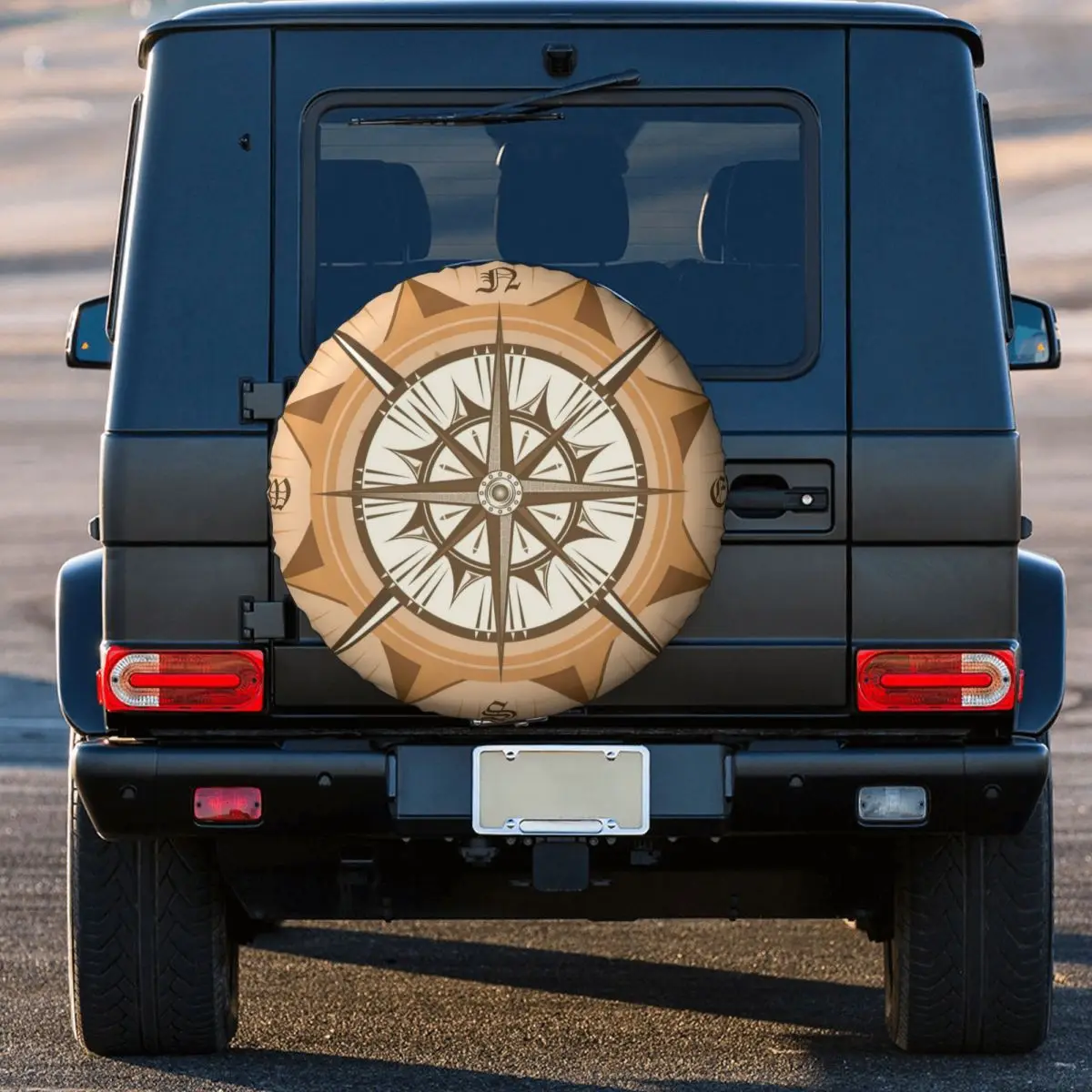 Medieval Compass Wind Rose Tire Cover Wheel Protectors Weatherproof Universal for Jeep Trailer RV SUV Truck Camper