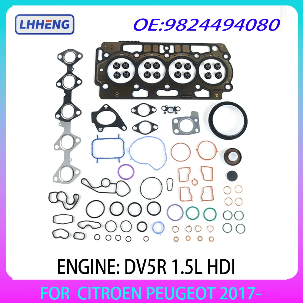 Engine HEAD GASKET SET Kit 9824494080 For CITROEN PEUGEOT C3 C4 C5 BERLINGO SPACETOURER DS3 DS7 1.5L 1.5 L T Diesel DV5R 18-26